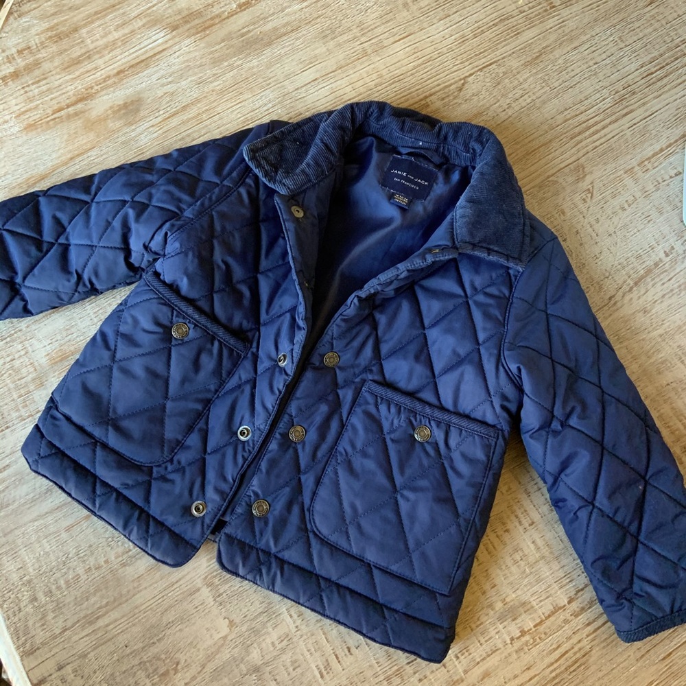 Navy Janie and Jack quilted jacket size 18-24 months